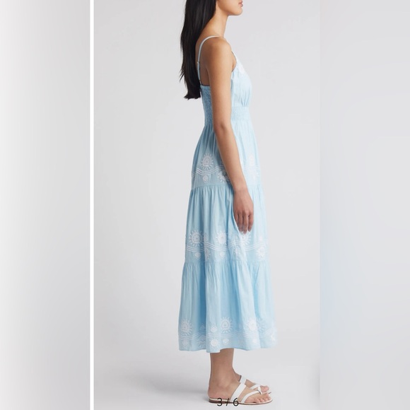 Lilly Pulitzer Aviary Embroidered Blue Maxi dress size 2 NWT - Picture 2 of 6